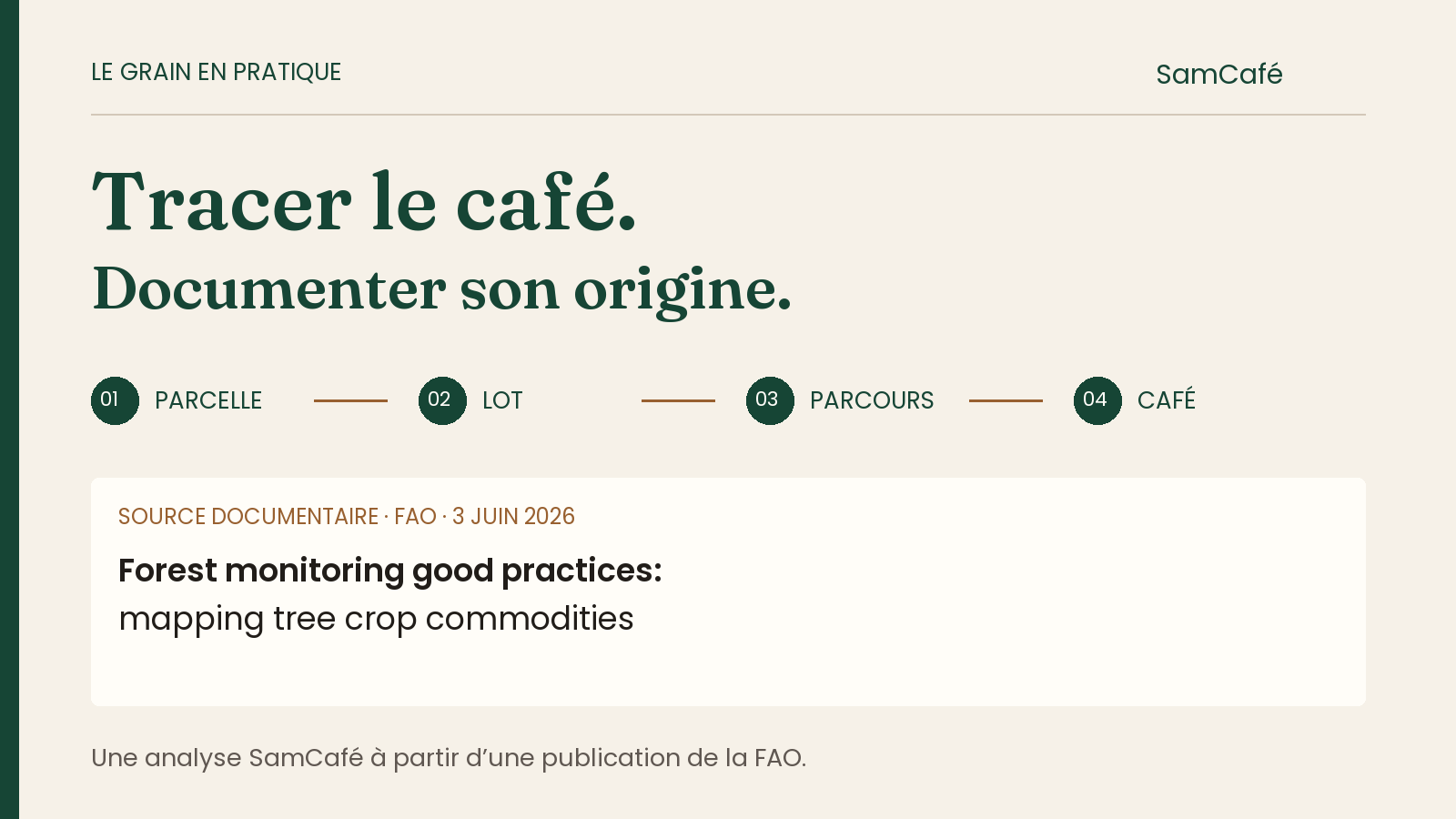 Tracer un café sans effacer ceux qui le cultivent